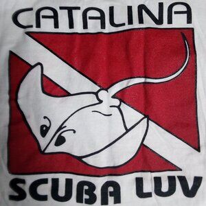 Vintage Scuba Luv Catalina Manta Ray Tank Top Shirt